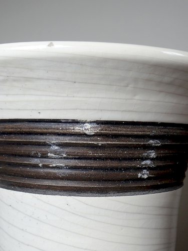 Grande lampe moderne Raku beige et brun Keramos Sèvres - René Hénon [...]