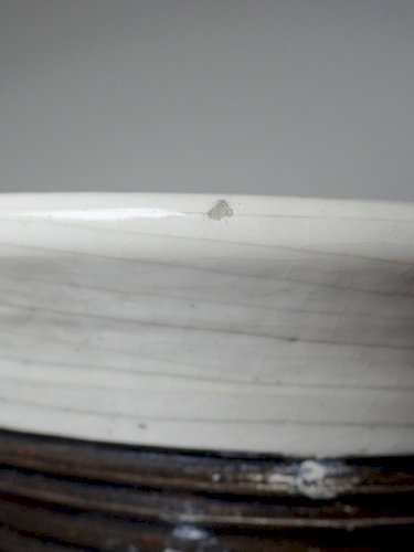 Grande lampe moderne Raku beige et brun Keramos Sèvres - René Hénon [...]