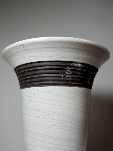Grande lampe moderne Raku beige et brun Keramos Sèvres - René Hénon [...]