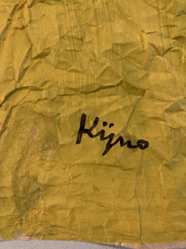 Grande Peinture Sur Papier Ladislas Kijno 1921 2012 Acrylique Aérosol Abstrait