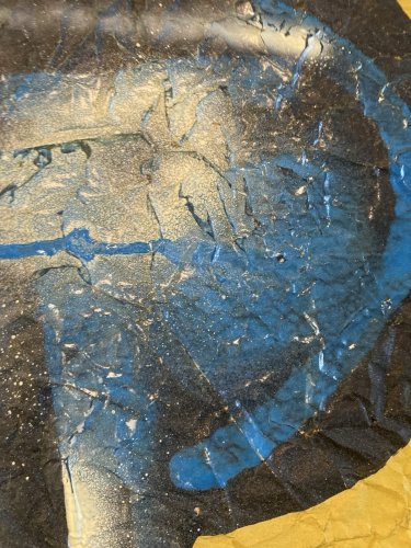 Grande Peinture Sur Papier Ladislas Kijno 1921 2012 Acrylique Aérosol Abstrait