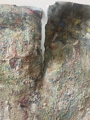 Grande Peinture Sur Zinc Metal Plaque Hsp Circa 1950 Portrait Femme Art Ancien