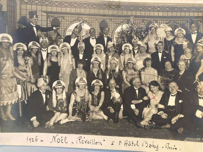 Grande Photo Argentique Dolly Van Dongen Photographie 1926 Hotel Bohy Noël Fête