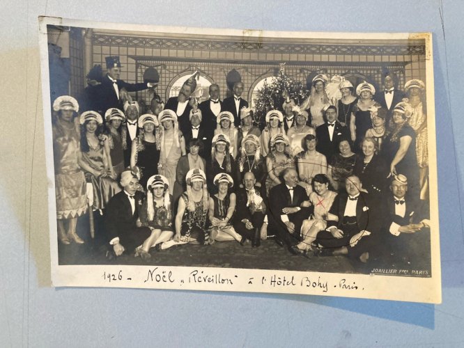 Grande Photo Argentique Dolly Van Dongen Photographie 1926 Hotel Bohy Noël Fête