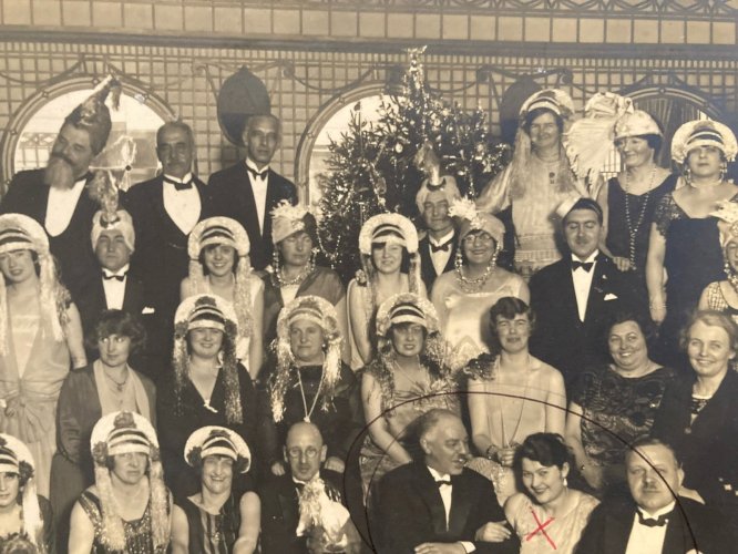 Grande Photo Argentique Dolly Van Dongen Photographie 1926 Hotel Bohy Noël Fête