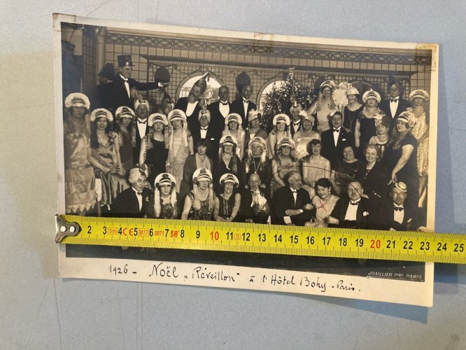 Grande Photo Argentique Dolly Van Dongen Photographie 1926 Hotel Bohy Noël Fête