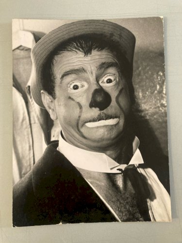 Grande Photo Argentique Pidoux Clown Cirque Zavata Photographie 1960 Ancien Art