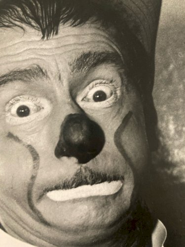 Grande Photo Argentique Pidoux Clown Cirque Zavata Photographie 1960 Ancien Art
