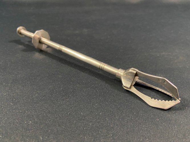 Grande pince crabe à glaçon ou à sucre en métal argenté