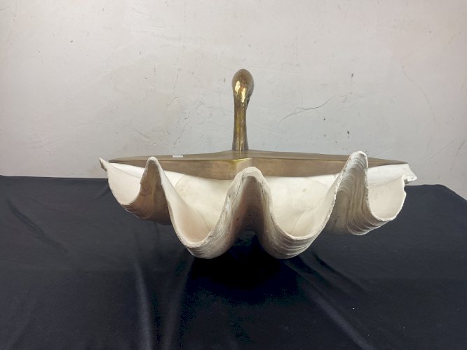 Grande Sculpture animalière -cygne -bénitier de Gabriella Binazzi