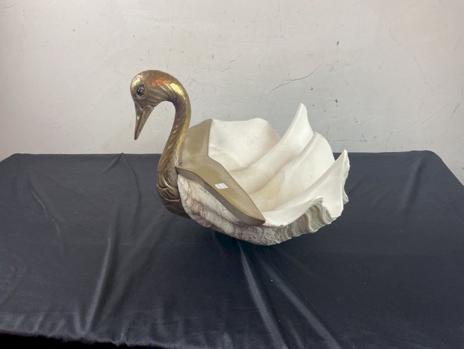 Grande Sculpture animalière -cygne -bénitier de Gabriella Binazzi