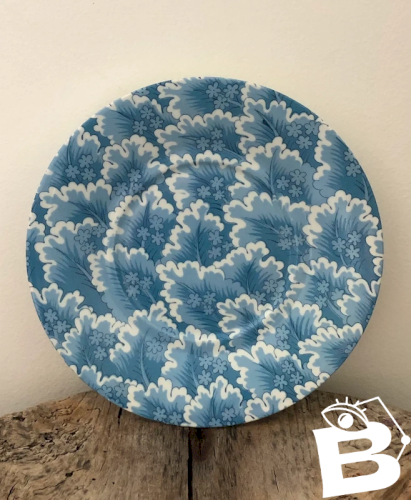 Grande soucoupe rétro vintage en porcelaine d Auteuil création Jacques Lobjoy