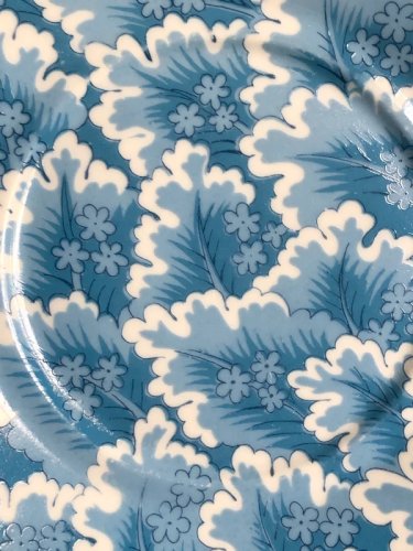 Grande soucoupe rétro vintage en porcelaine d Auteuil création Jacques Lobjoy