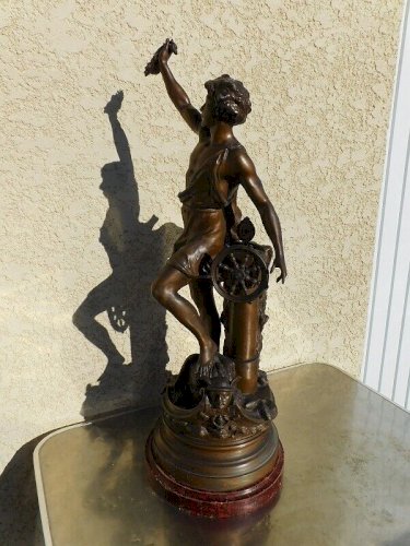 GRANDE STATUE EN REGULE "LE COMMERCE" PAR LEVY
