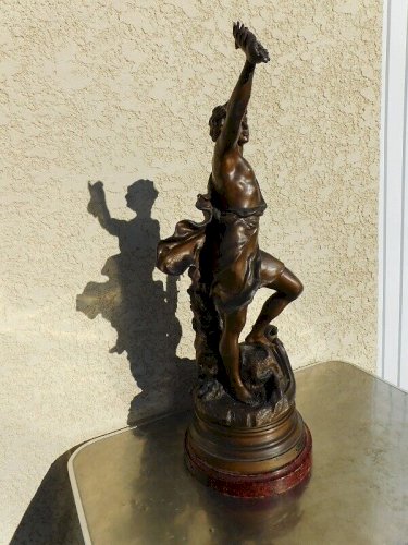 GRANDE STATUE EN REGULE "LE COMMERCE" PAR LEVY