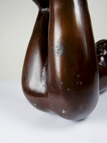 Grande statuette femme nue, Vénus en bronze de charme vintage