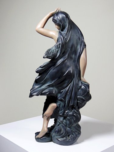 Grande statuette platre ou composite vintage/ancienne façon bronze art nouveau