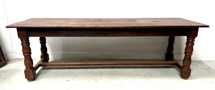 Grande Table de ferme en hetre massif XIX siècle