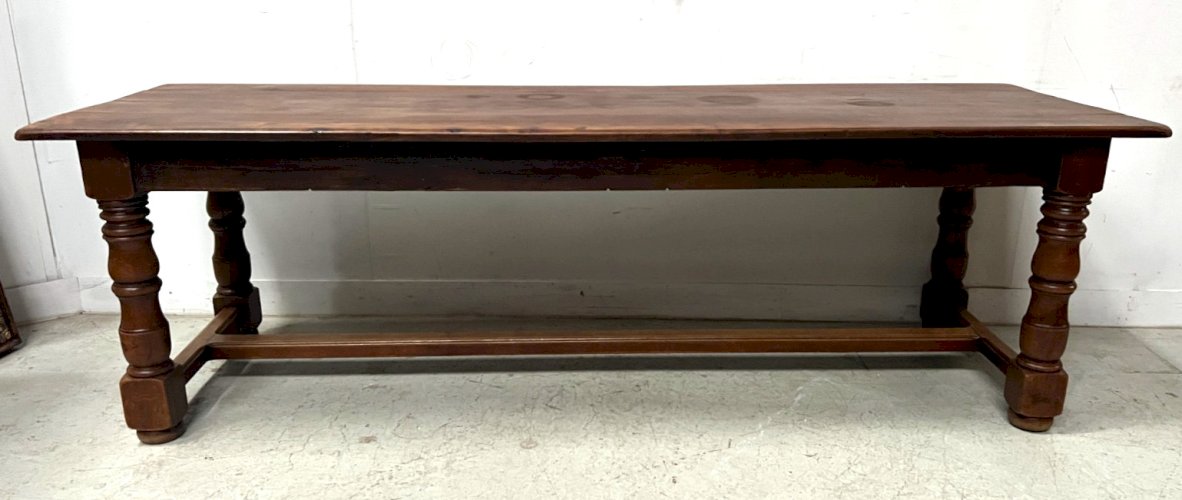 Grande Table de ferme en hetre massif XIX siècle