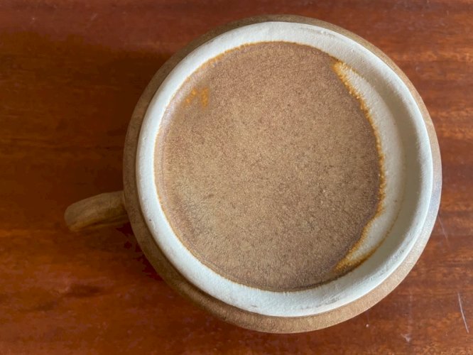 Grande tasse en grès vintage