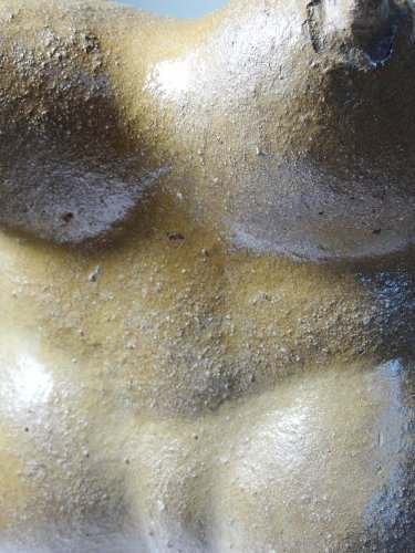 Grande Vénus sculpturale en grès, buste de femme, vintage signé, vintage 90