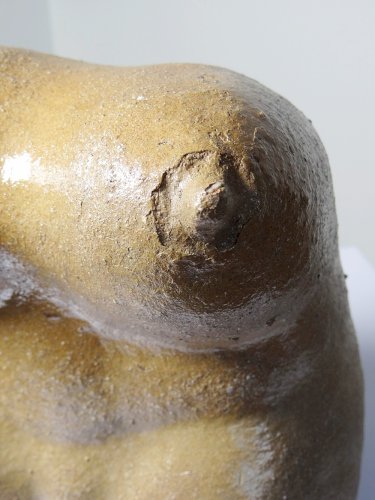 Grande Vénus sculpturale en grès, buste de femme, vintage signé, vintage 90