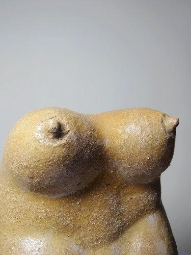 Grande Vénus sculpturale en grès, buste de femme, vintage signé, vintage 90
