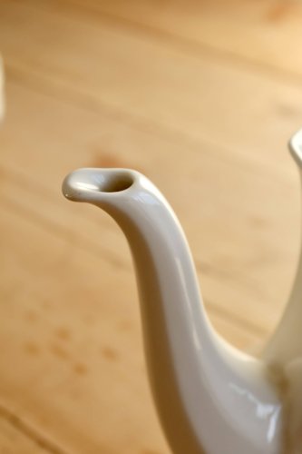 Grande verseuse vintage Johnson Brothers motif Perle porcelaine blanche