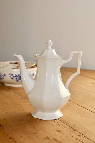 Grande verseuse vintage Johnson Brothers motif Perle porcelaine blanche
