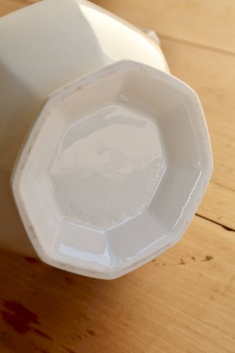 Grande verseuse vintage Johnson Brothers motif Perle porcelaine blanche