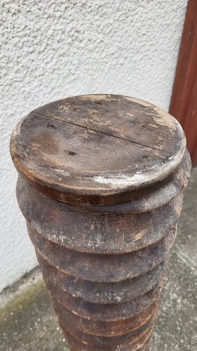GRANDE VIS DE PRESSOIR EN BOIS ANCIENNE