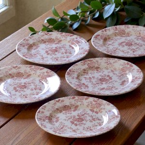 Large plates EIT England small rose decoration