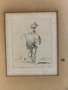 Gravure 1650 Etching  XVIIe Stefano Della Bella Tambour Original Art Ancien Old