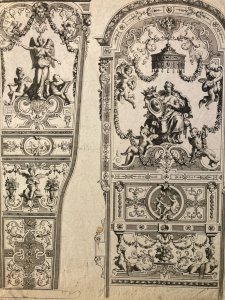 Gravure 1680 XVIIe Jean Berain Grotesque Mascaron Etching Ancien Art Louis XIVe