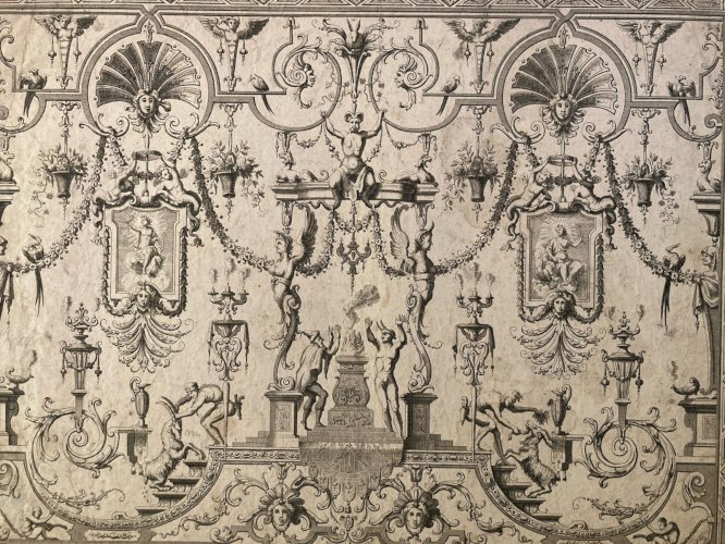 Gravure 1680 XVIIe Jean Berain Grotesque Mascaron Etching Ancien Old Louis XIVe