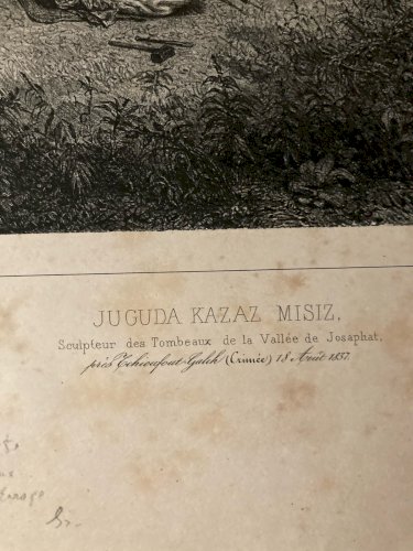 Gravure 1834 Auguste Denis RAFFET Graveur Tombe Juguda Kazaz Portrait Art Ancien