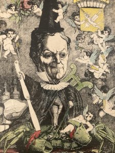 Gravure 1886 La Comédie Bordelaise Journal Hebdomadaire Ange Docteur
