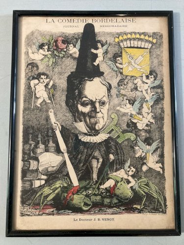 Gravure 1886 La Comédie Bordelaise Journal Hebdomadaire Ange Docteur