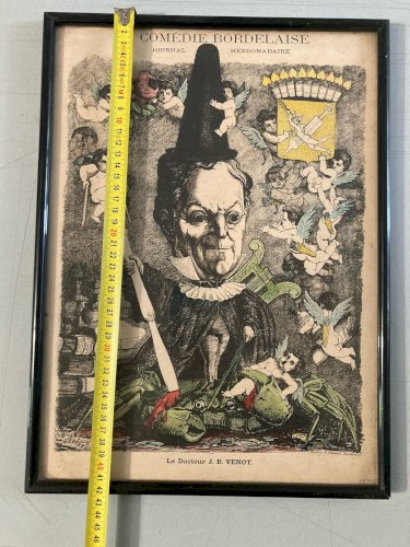 Gravure 1886 La Comédie Bordelaise Journal Hebdomadaire Ange Docteur