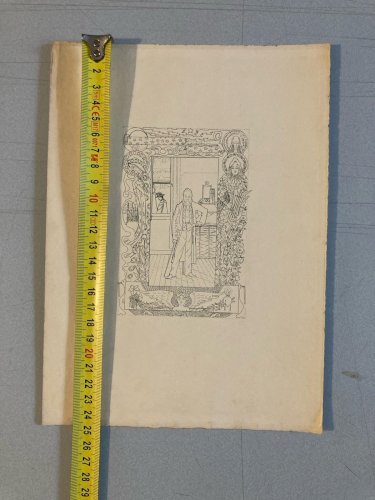 Gravure 1900 Alexandre GRAVEROL (1865-1949) Paul Verlaine hôpital Broussais Art