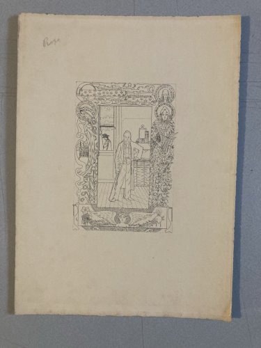 Gravure 1900 Alexandre GRAVEROL (1865-1949) Paul Verlaine hôpital Broussais Art
