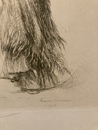 Gravure 1906 François Courboin Italie Ancien Femme Venise Estampe Pointe Sèche