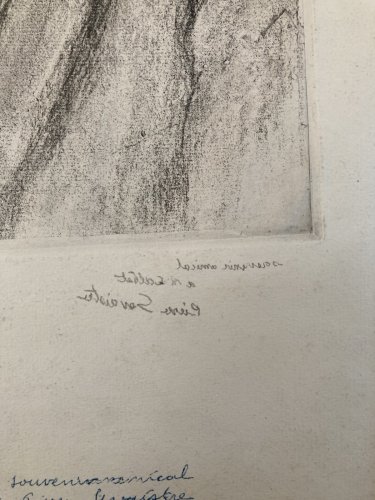 Gravure 1918 Etching Ancien Pierre Sevaistre Portrait Old Art Estampe Buste XXe