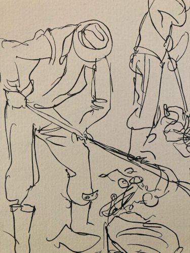 Gravure 1950 Art Lithographie Ancien Etching Raymond Gid Chiffonnier Originale