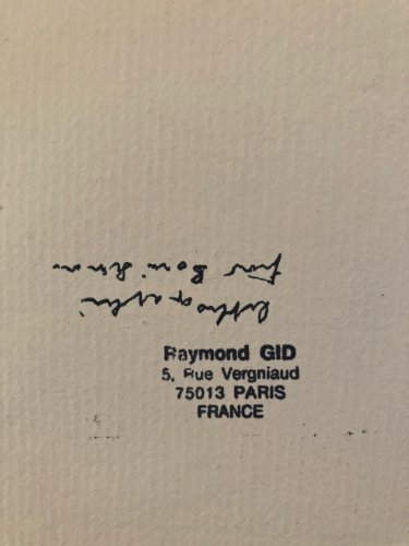 Gravure 1950 Art Lithographie Ancien Etching Raymond Gid Chiffonnier Originale
