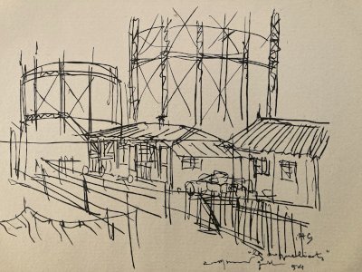 Gravure 1950 Art Lithographie Ancien Etching Raymond Gid Estampe Originale Old