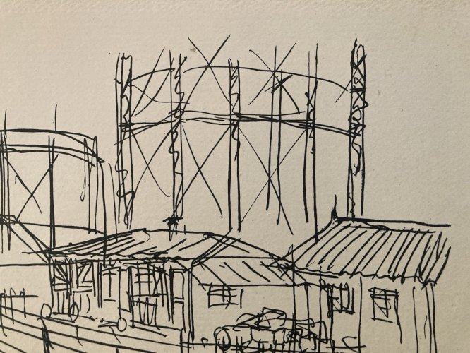 Gravure 1950 Art Lithographie Ancien Etching Raymond Gid Estampe Originale Old