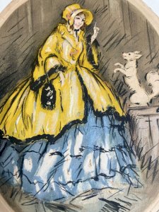 Engraving 1950 Barta Etching Portrait Roman Art Lithography Greek Woman