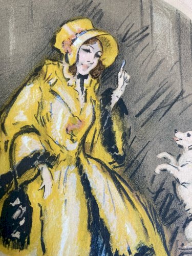 Gravure  1950 Barta Eau Forte Portrait Romain Art Lithographie Grec Femme