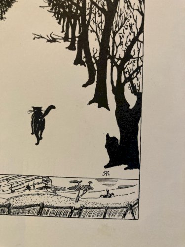 Gravure 1951 Le chat qui marchait tout seulde Rudyard Kipling Original Etching